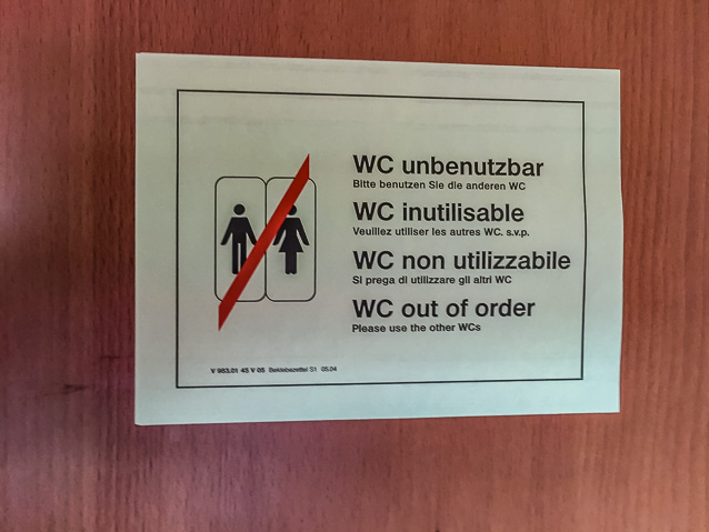 WC unbenutzbar