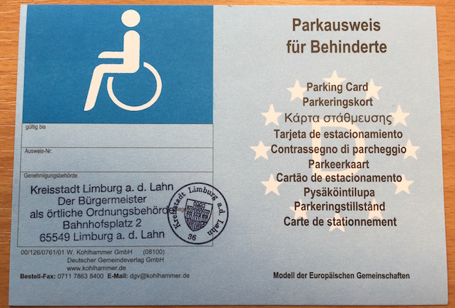 Ausnahmegenehmigung Zum Parken Koenig Limburg De