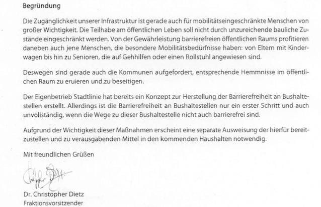 Screenshot: Begründung CDU-Antrag