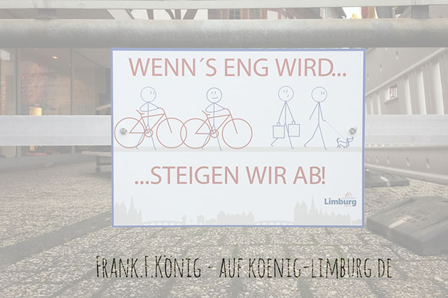 Wenn's eng wird, steigen wir ab.