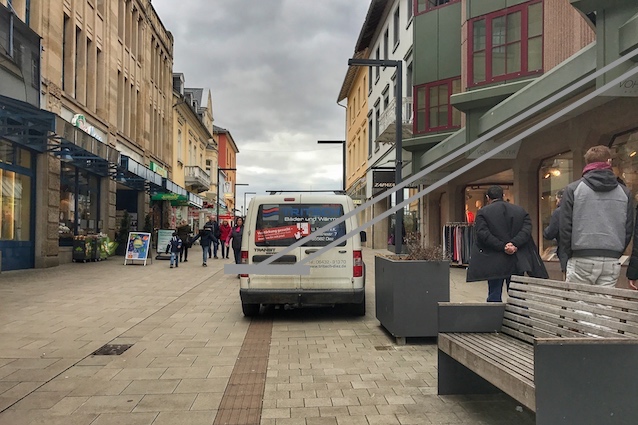 Parken auf dem Blindenleitsystem