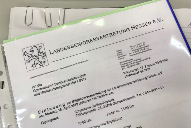 Landesseniorenvertretung Hessen 2018