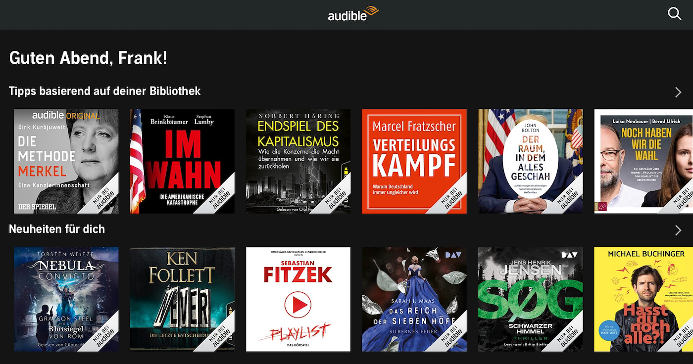 Die Audible App ist durchdacht 