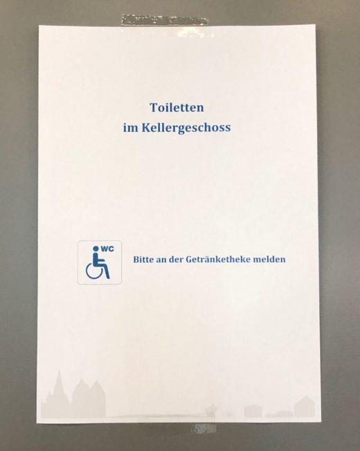 Hinweisschild WC