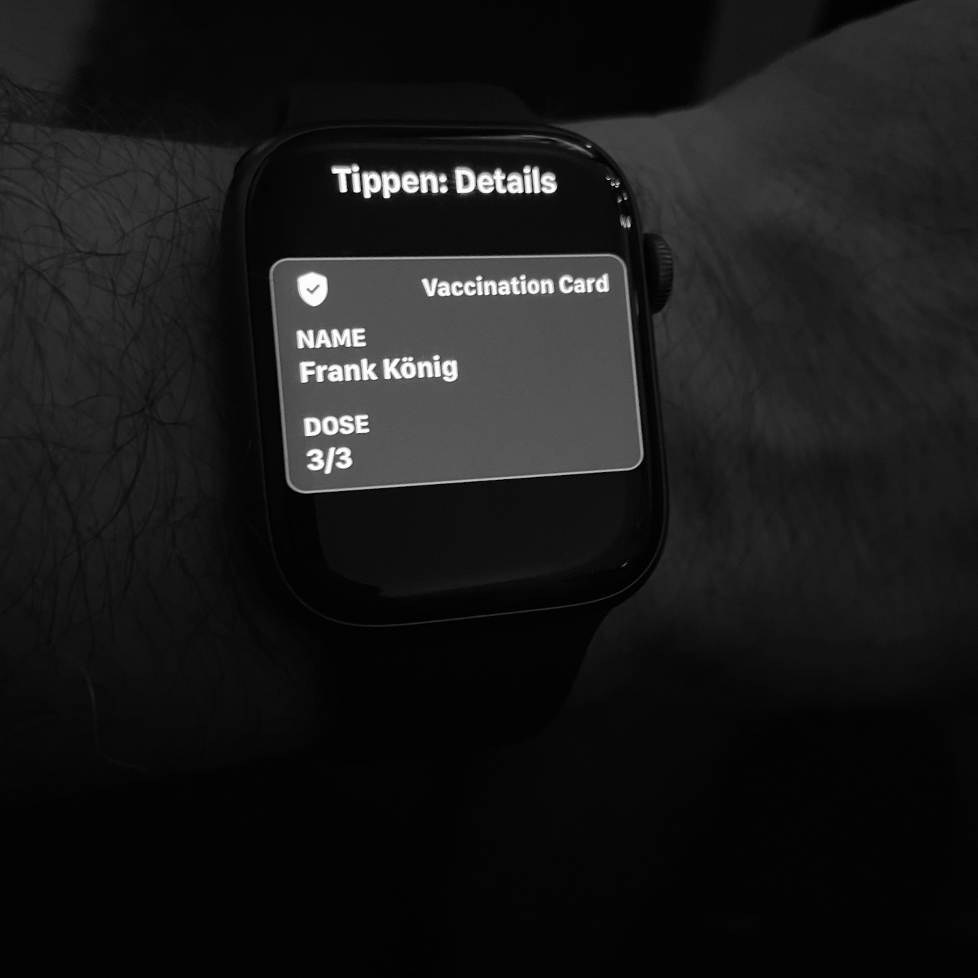 Screen - Wallet Corona Nachweis