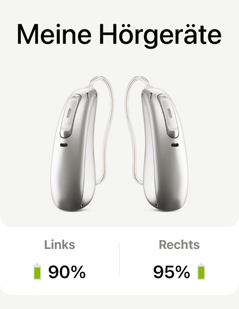 Hörgeräte-Akku-Status