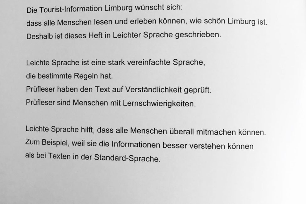 Limburger Altstadt - Informationen in leichter Sprache