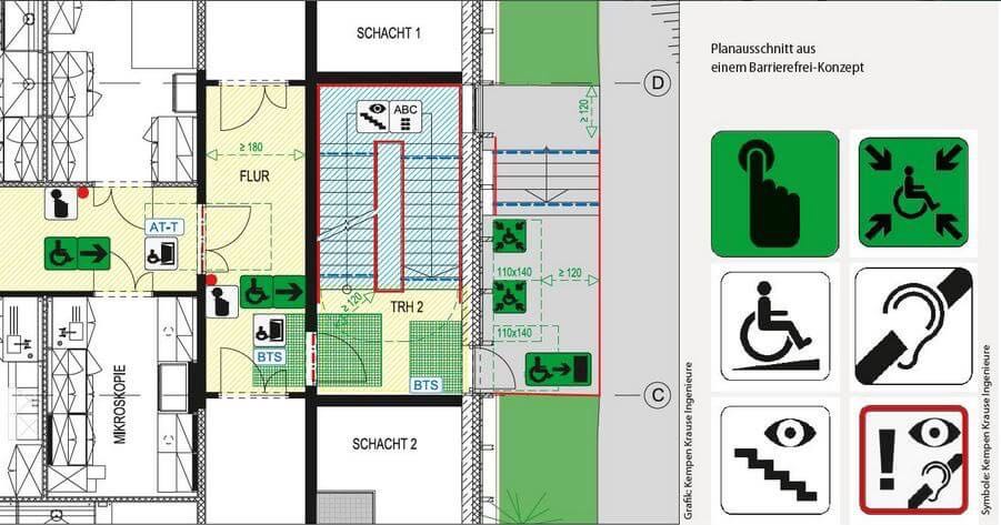 Planausschnitt zum Barrierefreien-Konzept