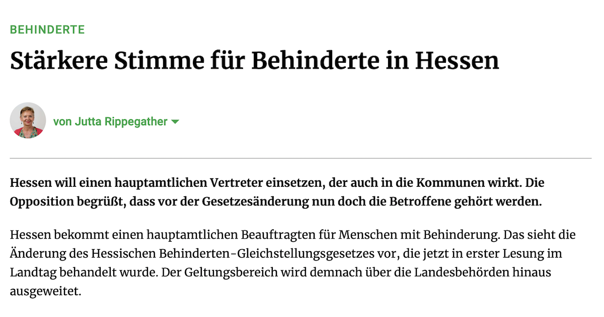 Behindertengleichstellungsgesetz in Hessen